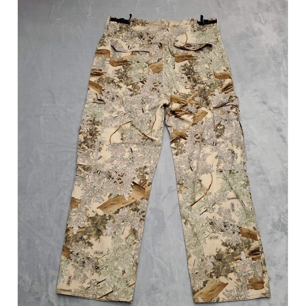 Kings Camo Pants Mens 38x29 Green Brown Desert Shadow Cargo Adjustable Waist VTG - Picture 6 of 9
